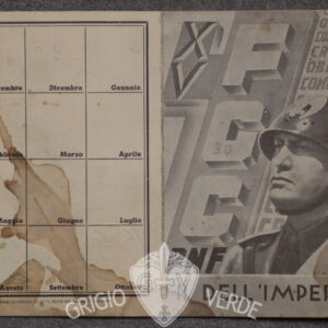 Tessera Fascista P.N.F. 1937 Aosta