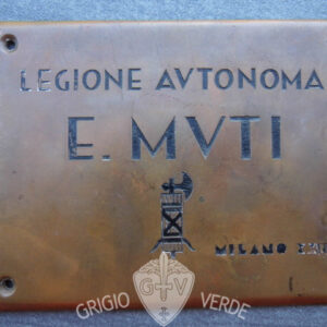 R.S.I. targa Legione Autonoma Ettori Muti Milano