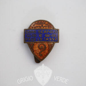 Distintivo anni'20 tassa sul celibato "sono scapolo e pago la tassa"