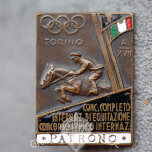 Distintivo 1939 Patrono concorso ippico internazionale Torino bronzo
