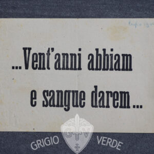 Raro Volantino R.S.I. divisione S.S. Italiane