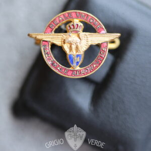 Distintivo Fascista R.U.N.A. Regia Aeronautica rosso