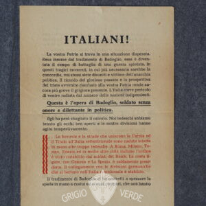 volantini R.S.I. ITALIANI - opera di Badoglio