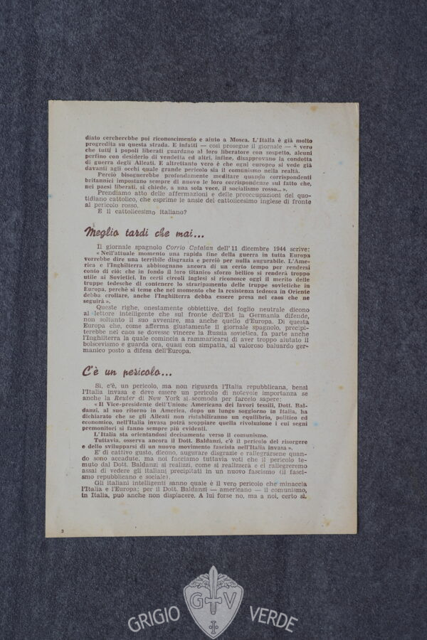 volantini R.S.I. leggere e manifestare retro