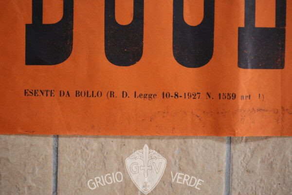 manifesto duce duce duce dettaglio