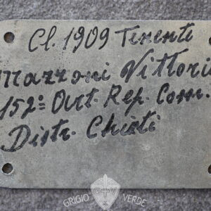 piastrino identificativo dog tags 1909 tenente