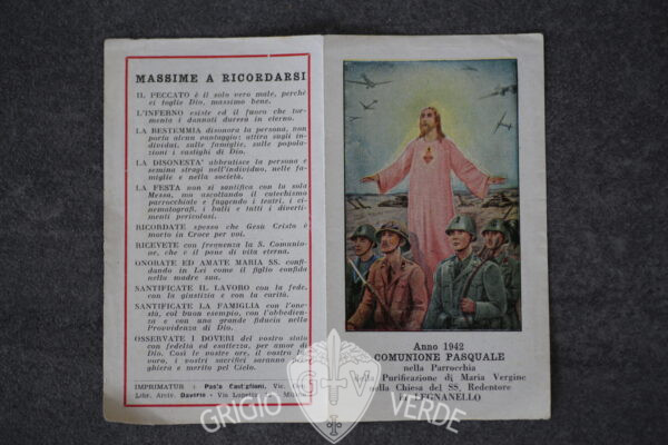 santino fascista comunione pasquale 1942