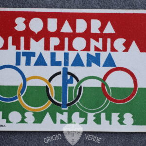 X° Olimpiade Los Angeles 1932 etichetta atleti mod. piccolo
