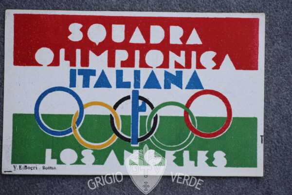 X° Olimpiade Los Angeles 1932 etichetta atleti mod. piccolo