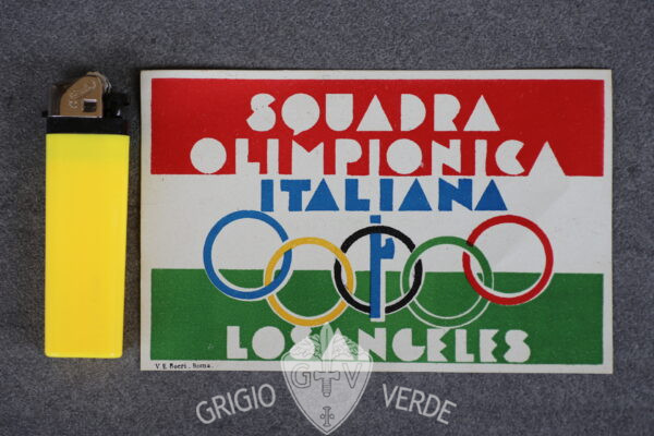 X° Olimpiade Los Angeles 1932 etichetta atleti mod. grande