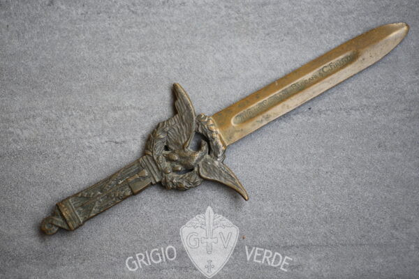 Tagliacarte in bronzo fascista officine Cipriani -Baccani & C. Firenze