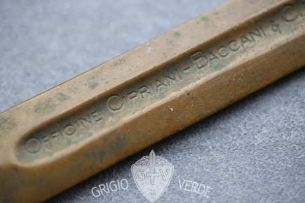Tagliacarte in bronzo fascista officine Cipriani -Baccani & C. Firenze marchio 2