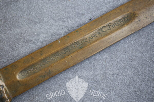 Tagliacarte in bronzo fascista officine Cipriani -Baccani & C. Firenze marchio