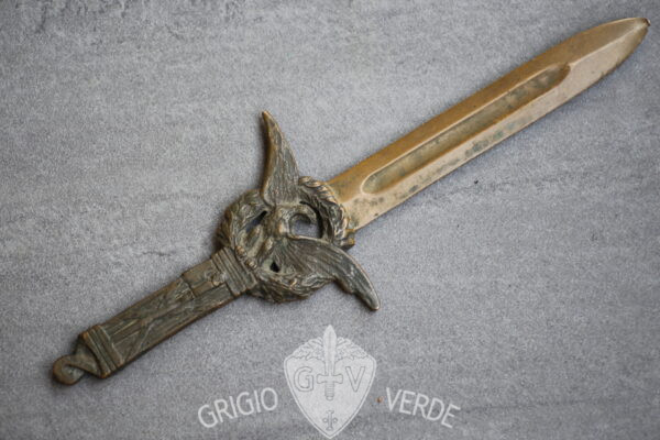 Tagliacarte in bronzo fascista officine Cipriani -Baccani & C. Firenze retro