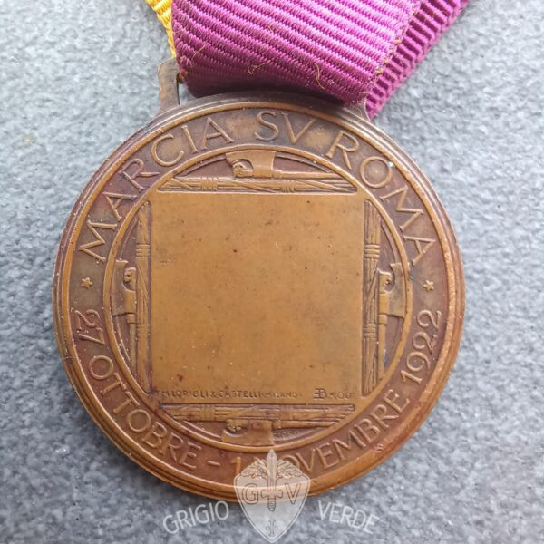 medaglia marcia su roma retro