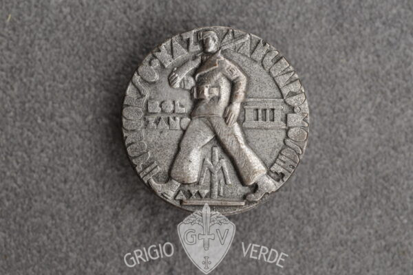 medaglione balilla II concorso nazionale avanguardisti moschettieri Bolzano anno XV lorioli var.11