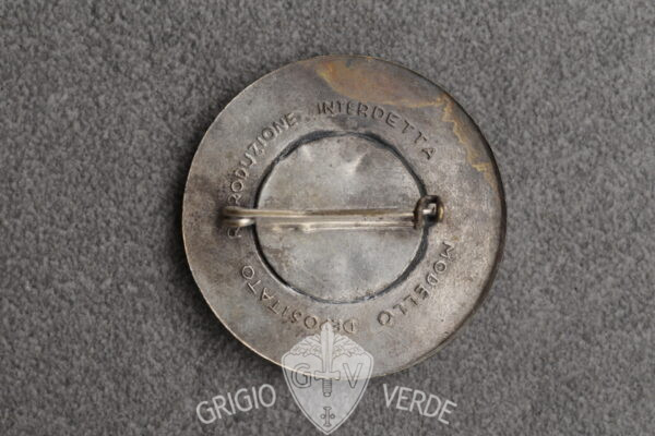 medaglione balilla credere obbedire combattere GIL modello depositato var.9 retro