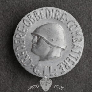 medaglione opera balilla gil credere obbedire combattere alluminio lorioli var.7