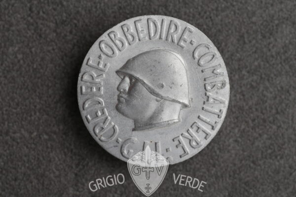 medaglione opera balilla gil credere obbedire combattere alluminio lorioli var.7