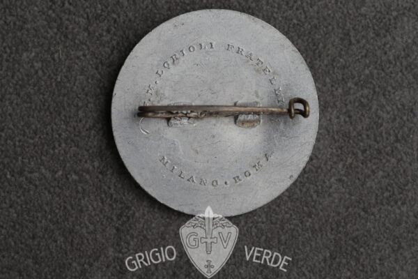 medaglione opera balilla gil credere obbedire combattere alluminio lorioli var.7 retro
