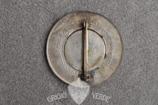 medaglione opera balilla se avanzo seguitemi mod. depositato var.4 retro