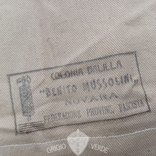 zainetto balilla R.S.I. colonie estive marchio