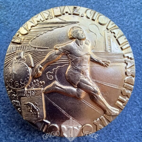 Medaglione f.g.c. V campeggio giovani fascisti torino XIV dorato #24