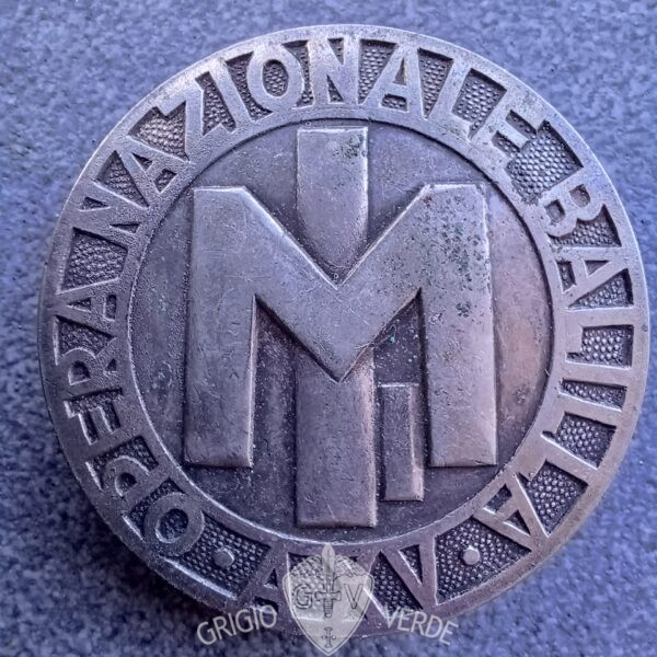 Medaglione opera nazionale balilla anno XV comitato provinciale Milano #20