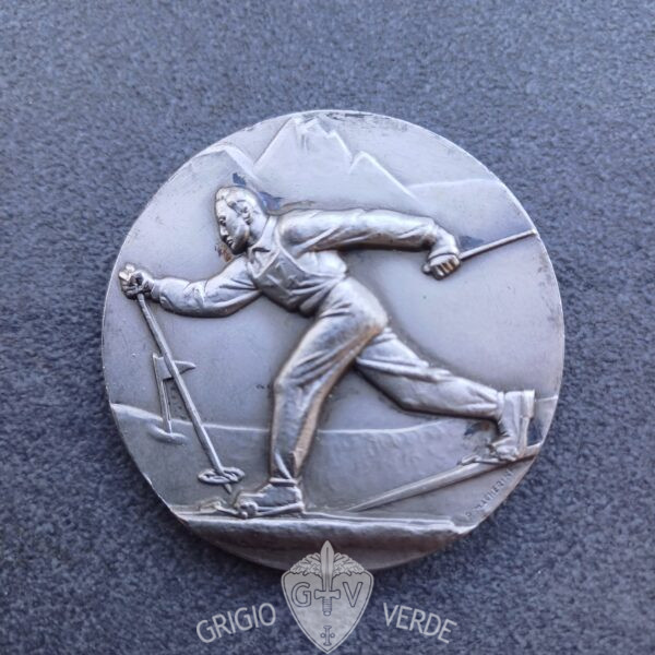 medaglione campionati del mondo di sci Cortina 1941 retro