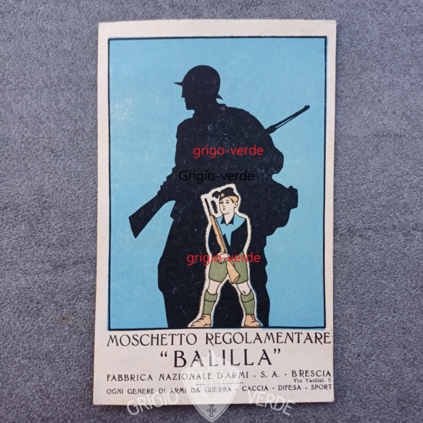 cartolina moschetto balilla