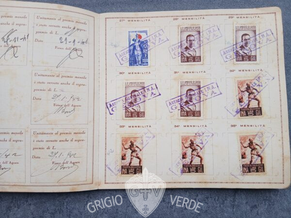Polizza del balilla , con francobolli completa - immagine 7