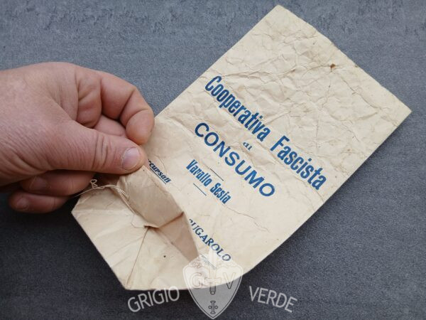 Sacchetto di carta cooperativa fascista di consumo fondo