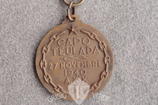 medaglia battaglia capo teulada 1940 rovescio