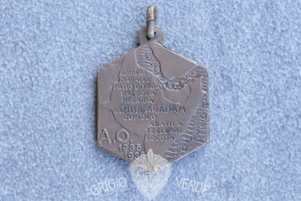 medaglia coloniale 527 battaglione mitraglieri divisione sila amba aradam retro