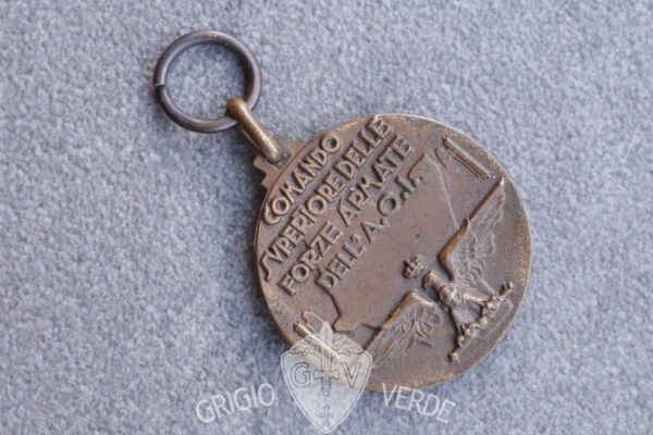 medaglia coloniale comando superiore delle forze armate dell'A.O.I. retro