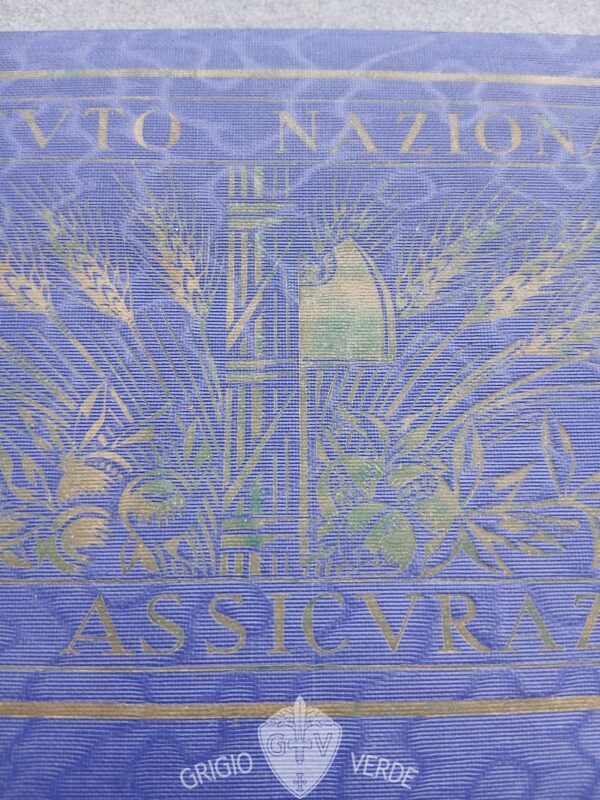 porta assicurazioni fascista INA particolare