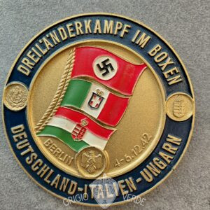 Medaglione pugilato 1942 italia germania ungheria