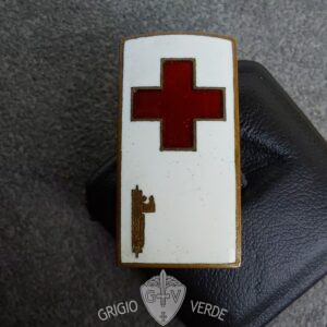 CRI Croce Rossa Italiana distintivo smaltato fascio littorio