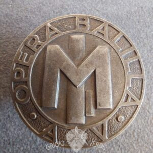 Medaglione ONB opera balilla A.XV° Comitato provinciale Milano #14