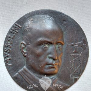 Placca Bronzo Duce Benito Mussolini 1924