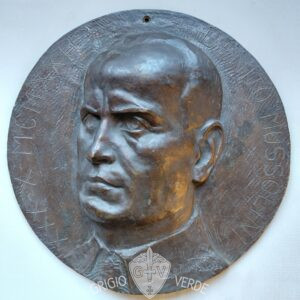 Placca Bronzo Duce Benito Mussolini