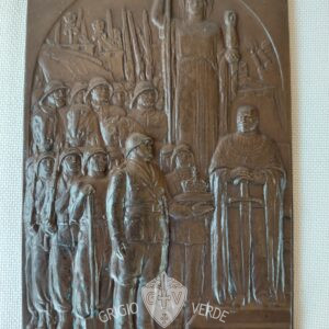 Placca fascista coloniale bronzo consacrazione dell'impero 1936 Rubino