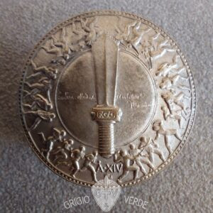 ferma fazzoletto scudo del Duce opera Balilla , anno XIV 1936 classe argento #B