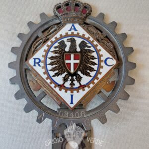 placca fascista radiatore R.A.C.I. reale auto club italiano