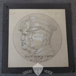Bozzetto medaglia f.lli Senesi associazione italo germanica Duce Führer 2