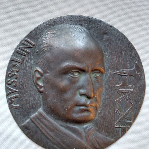 Placca Bronzo Duce Benito Mussolini 1924