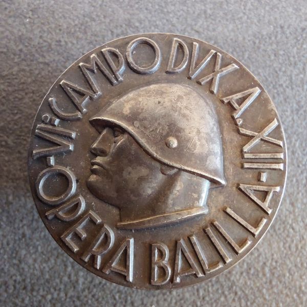 Medaglione ONB opera balilla VI&deg; Campo DUX argento 800 #15