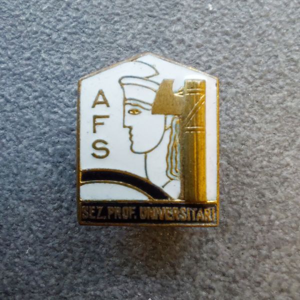 Distintivo Associazione Fascista della Scuola Sez. professori Universitari