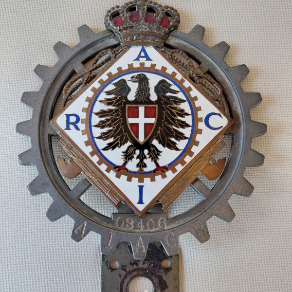 placca fascista radiatore R.A.C.I. reale auto club italiano